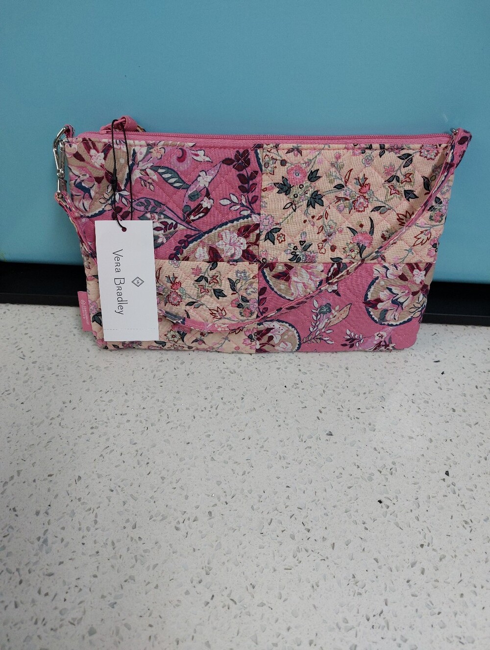 Vera Bradley RFID Convertible Wristlet Botanical Paisley Pink NWT